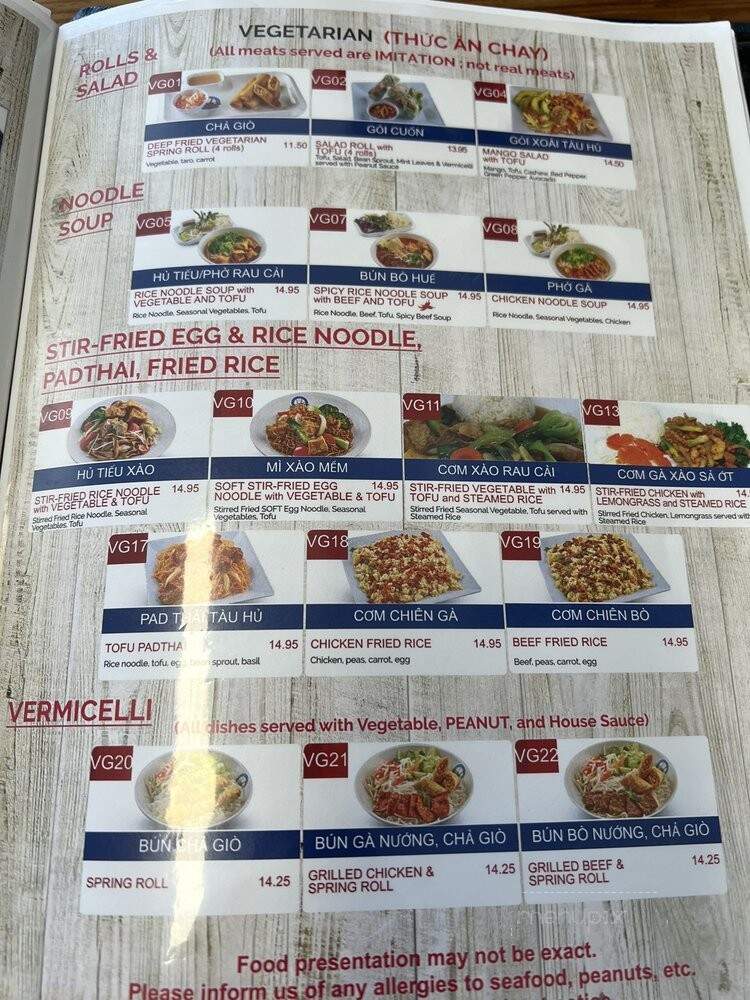 Toronto Pho - Toronto, ON menu_pic