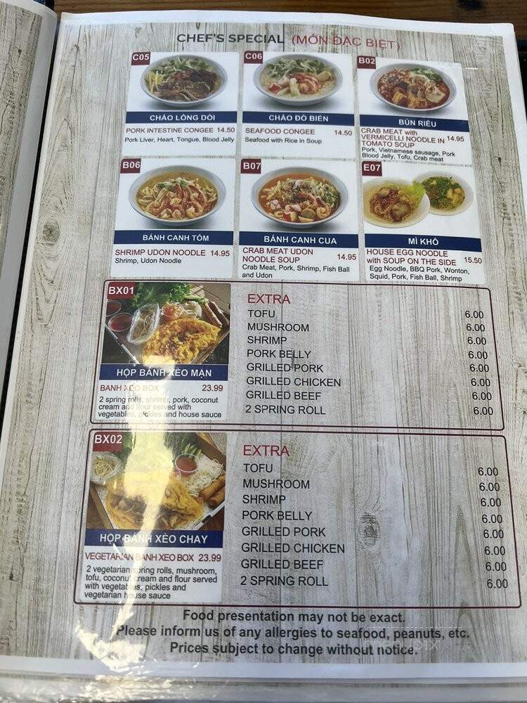 Toronto Pho - Toronto, ON menu_pic