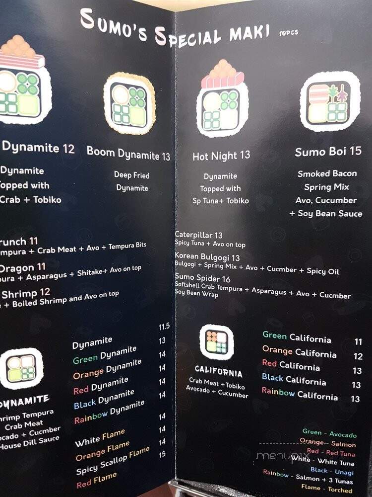Sumo Boi Sushi - Etobicoke, ON menu_pic