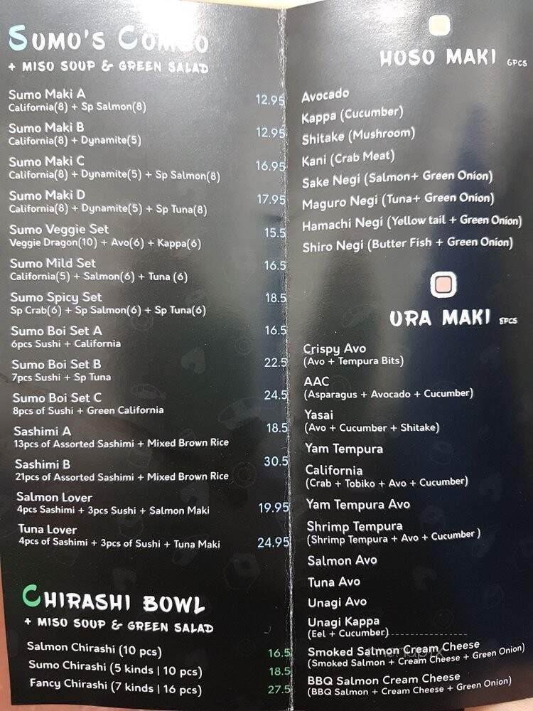 Sumo Boi Sushi - Etobicoke, ON menu_pic