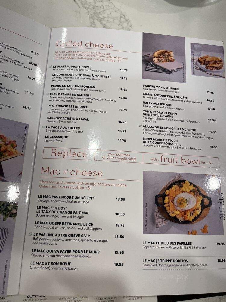 L'Oeufrier - Montreal, QC menu_pic