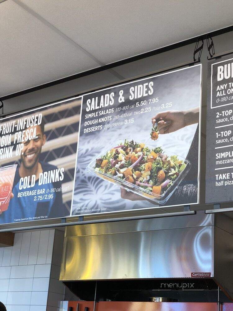Blaze Pizza - Oakville, ON menu_pic