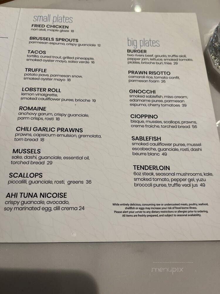 Seaside Provisions - North Vancouver, BC menu_pic