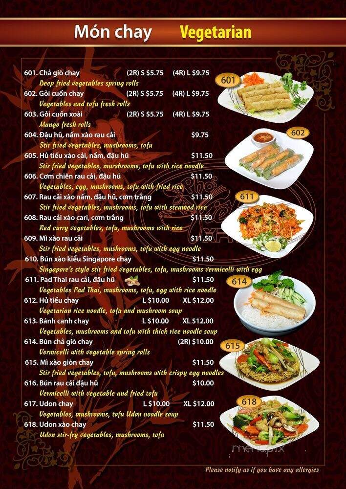 Pho Viet Xpress - Woodbridge, ON menu_pic