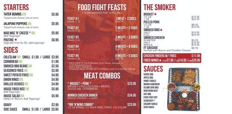 Food Fight BBQ - Brampton, ON menu_pic