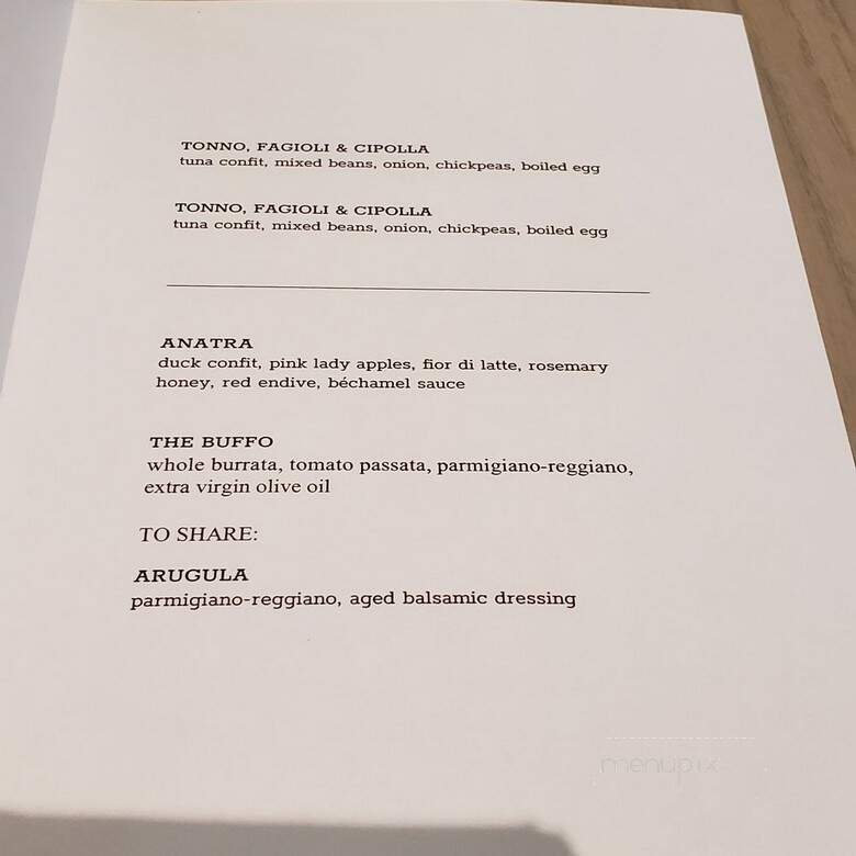 Buffo Ristorante - Calgary, AB menu_pic
