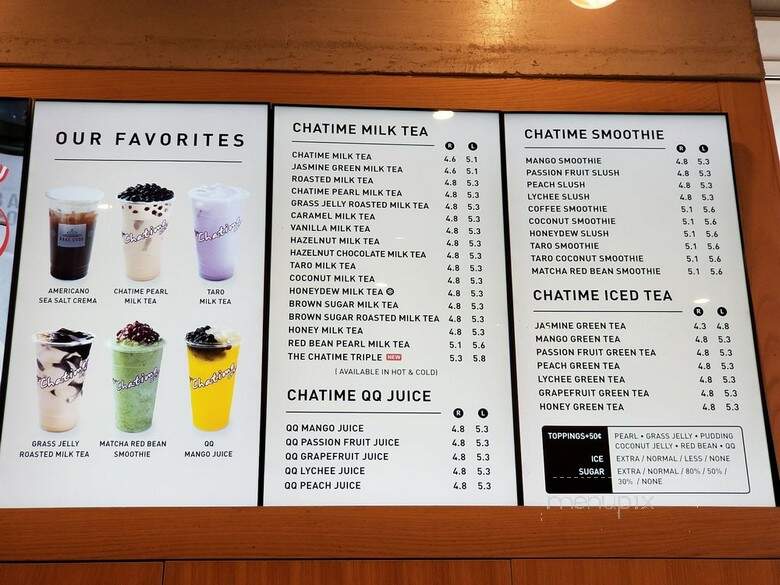 Chatime - Vaughan, ON menu_pic