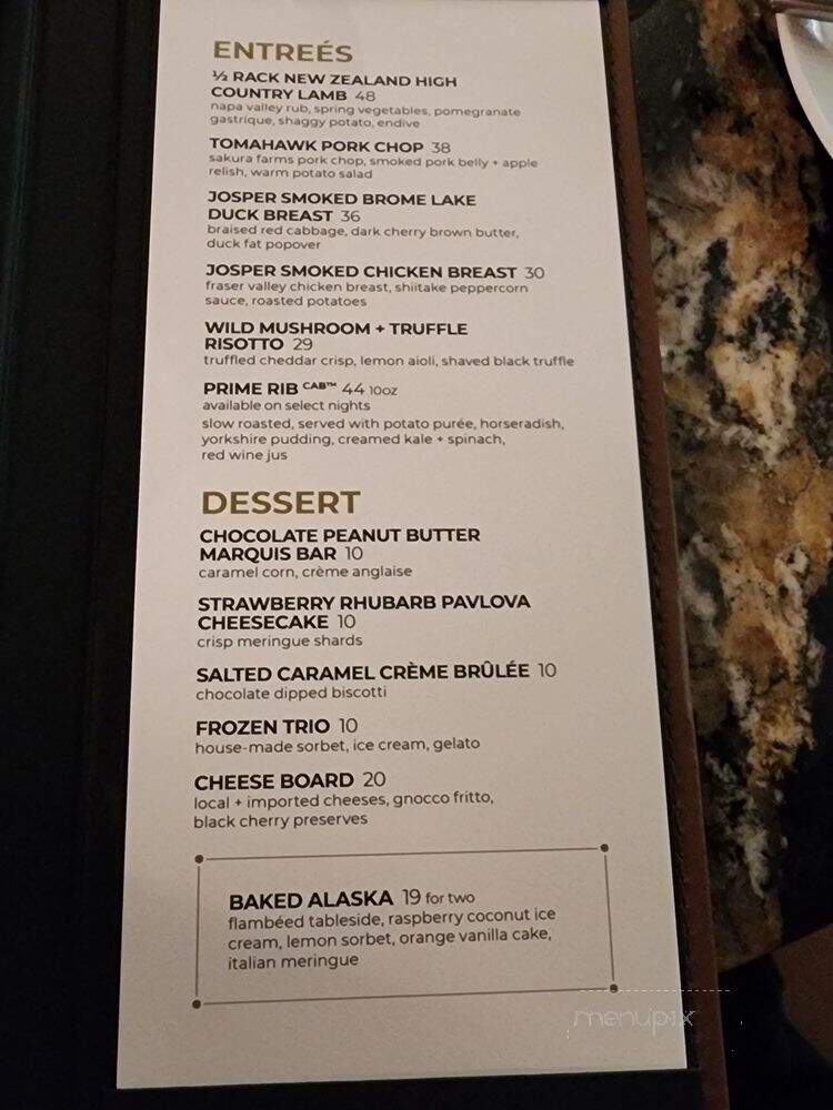 Atlas Steak + Fish - Edmonton, AB menu_pic