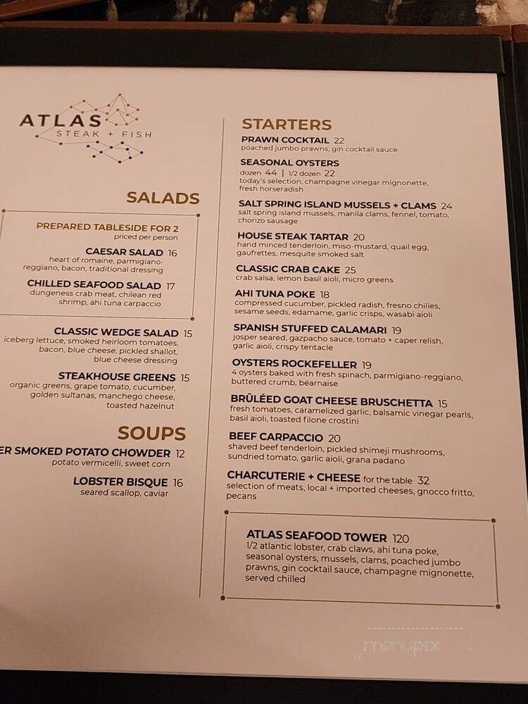 Atlas Steak + Fish - Edmonton, AB