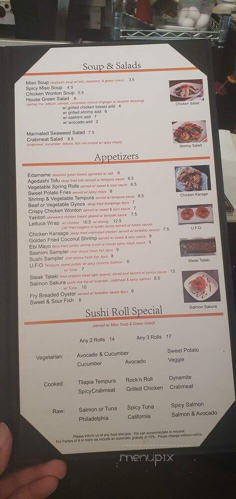 Hibachi Vaughan - Vaughan, ON menu_pic
