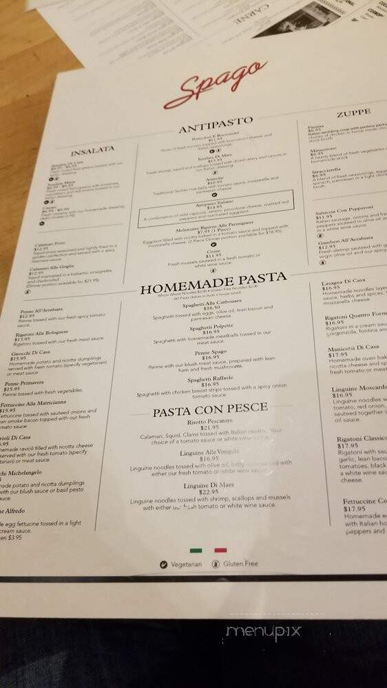 Spago Caesars Windsor - Windsor, ON menu_pic