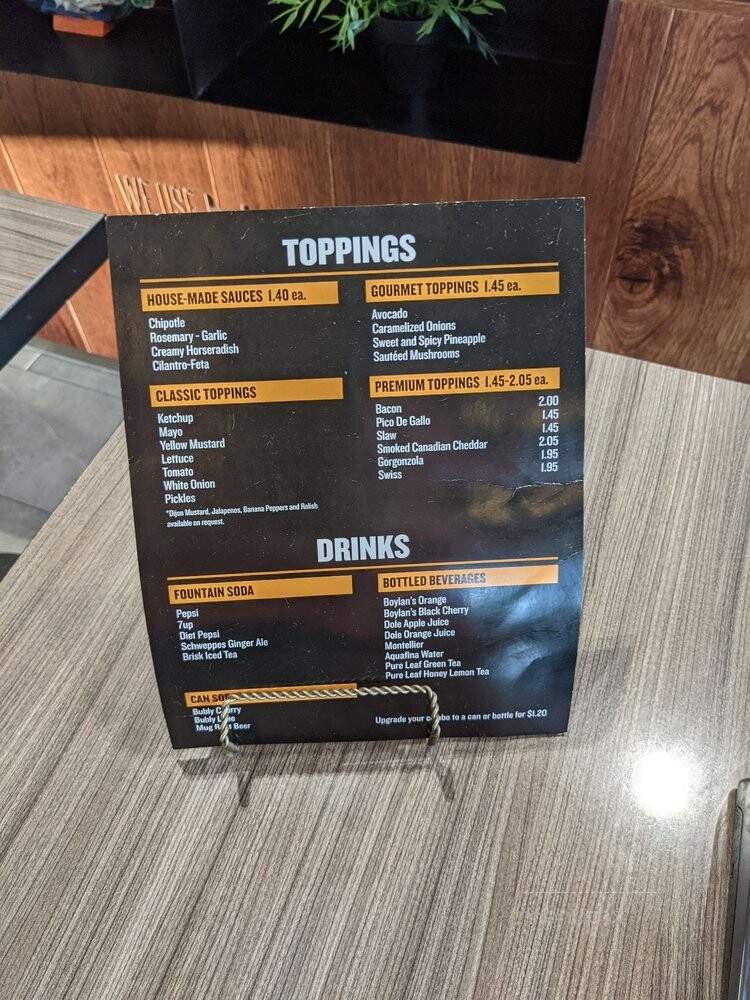 Big Smoke Burger - Toronto, ON menu_pic
