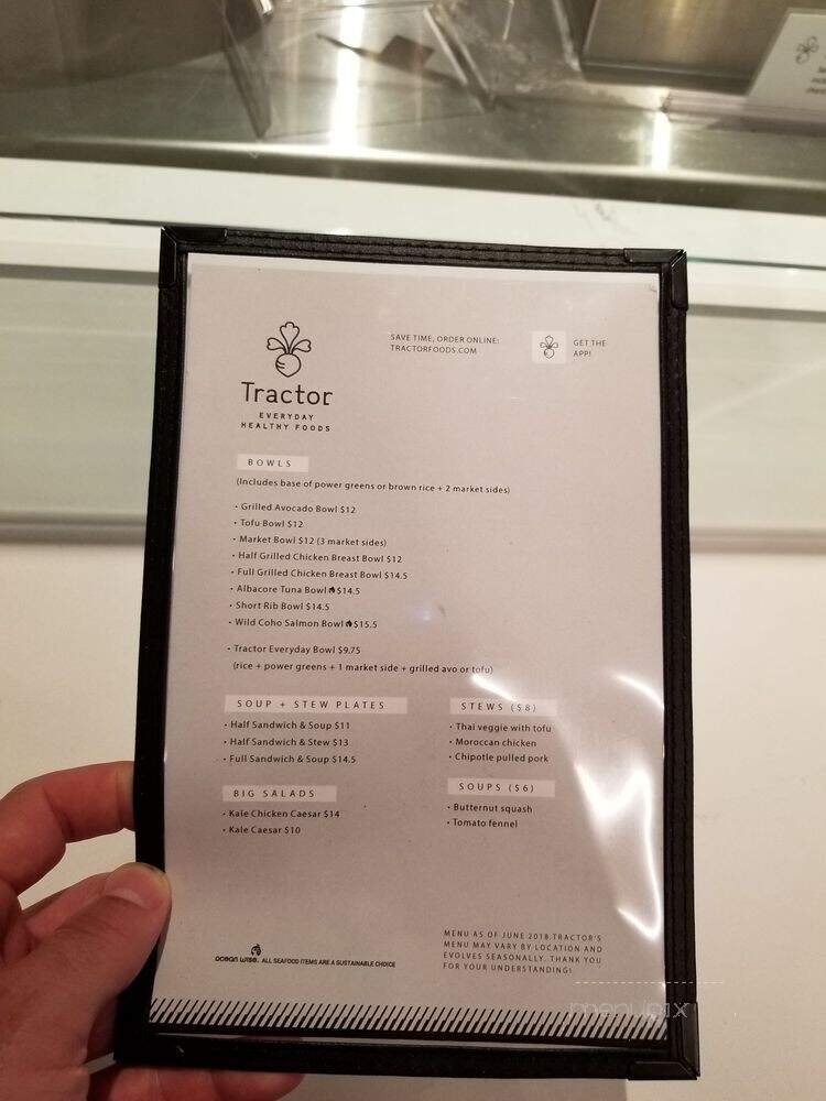 Tractor Foods - Toronto, ON menu_pic