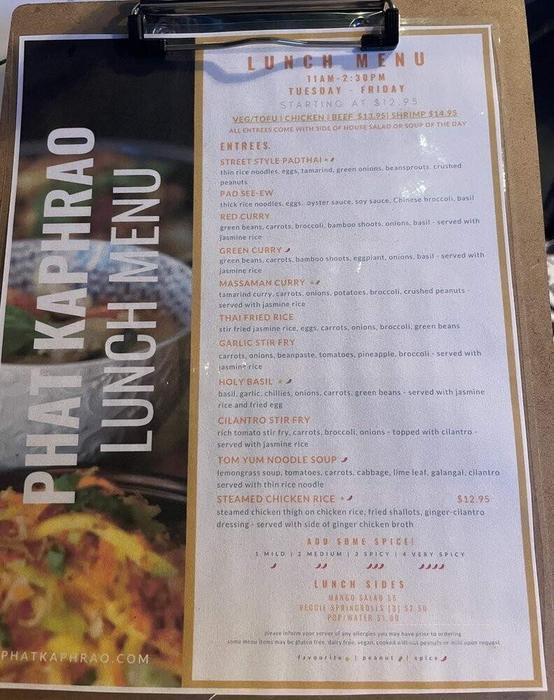 Phat Kaphrao - Toronto, ON menu_pic