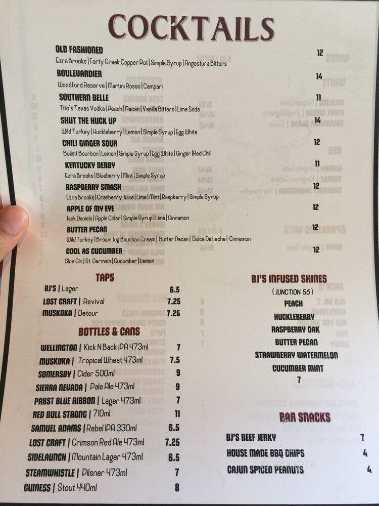 Blackjack BBQ - Toronto, ON menu_pic