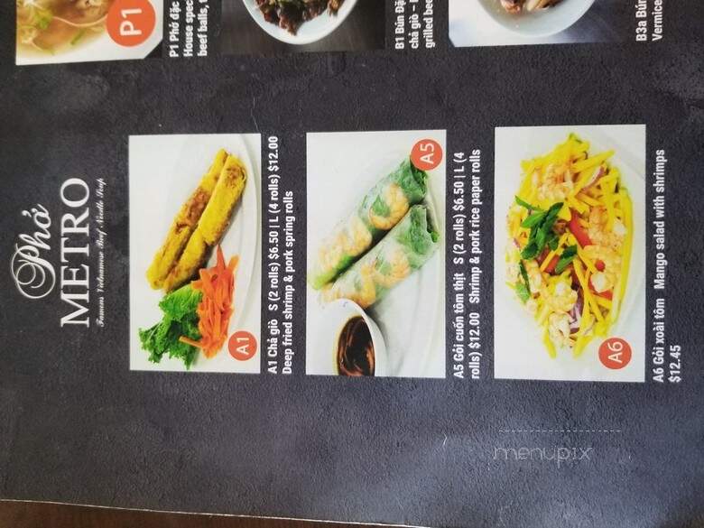 Pho Metro - Vaughan, ON menu_pic