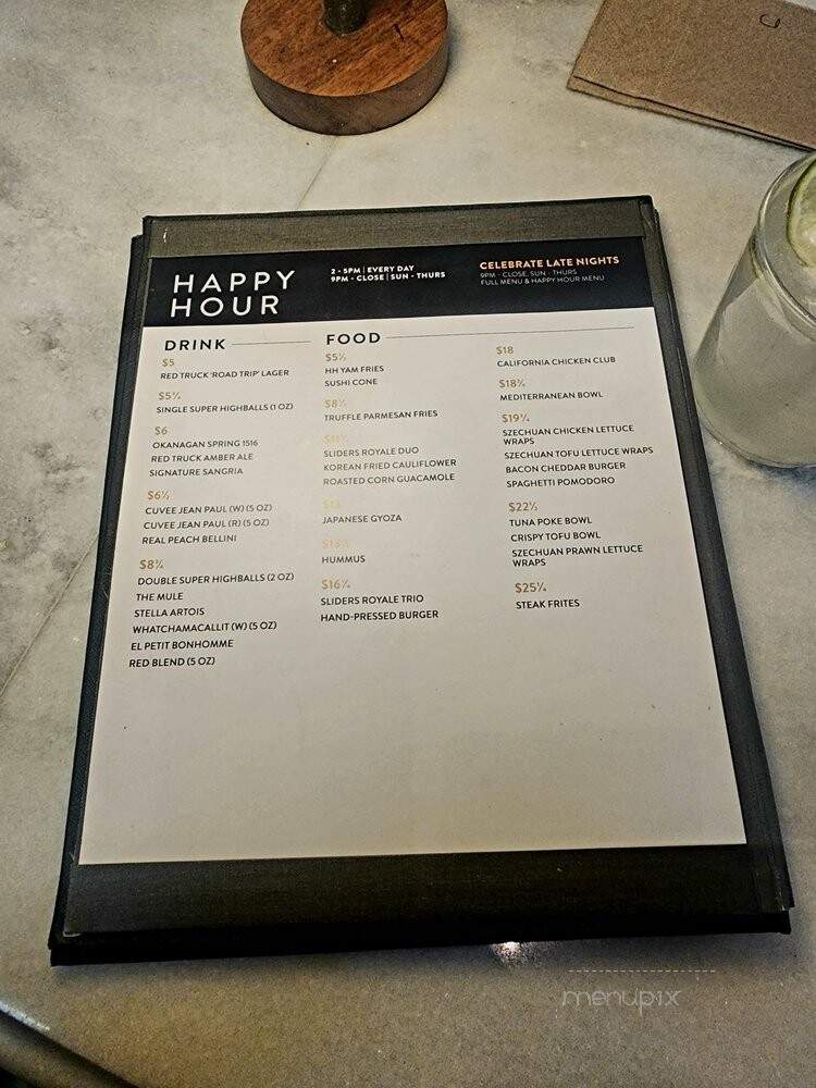 Joey Shipyards - North Vancouver, BC menu_pic