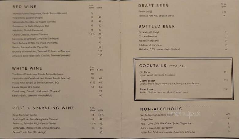 Sopra Sotto Pizzeria - Burnaby, BC menu_pic