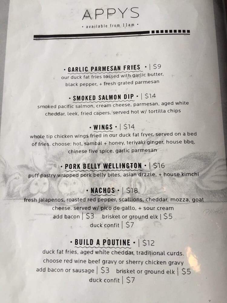Hogshead - Canmore, AB menu_pic