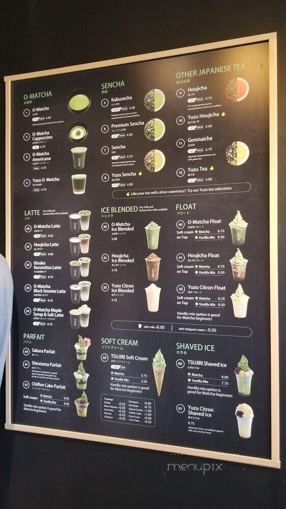 Tsujiri Japanese Tea House - Edmonton, AB menu_pic