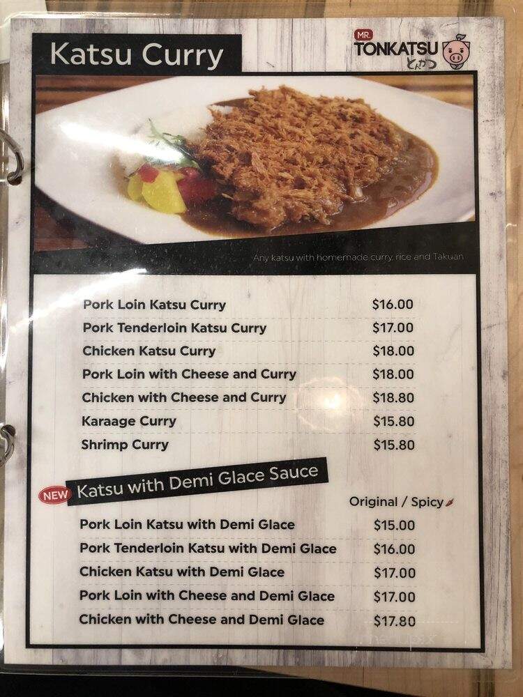 Mr Tonkatsu - Toronto, ON menu_pic