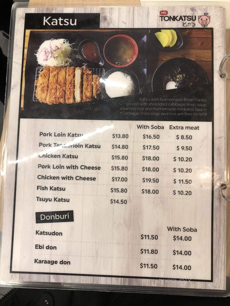 Mr Tonkatsu - Toronto, ON menu_pic