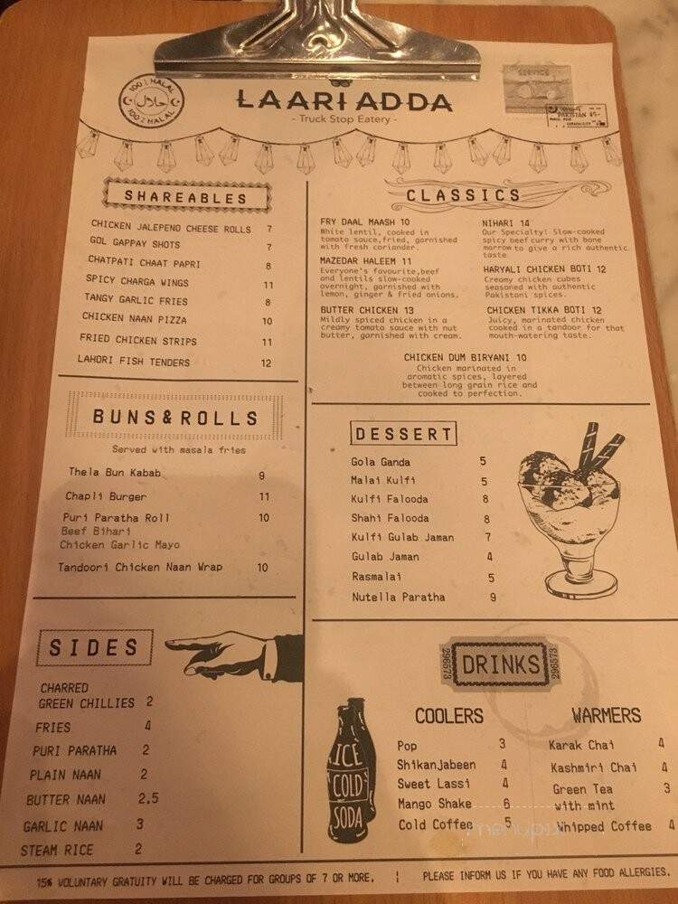 Laari Adda - Mississauga, ON menu_pic