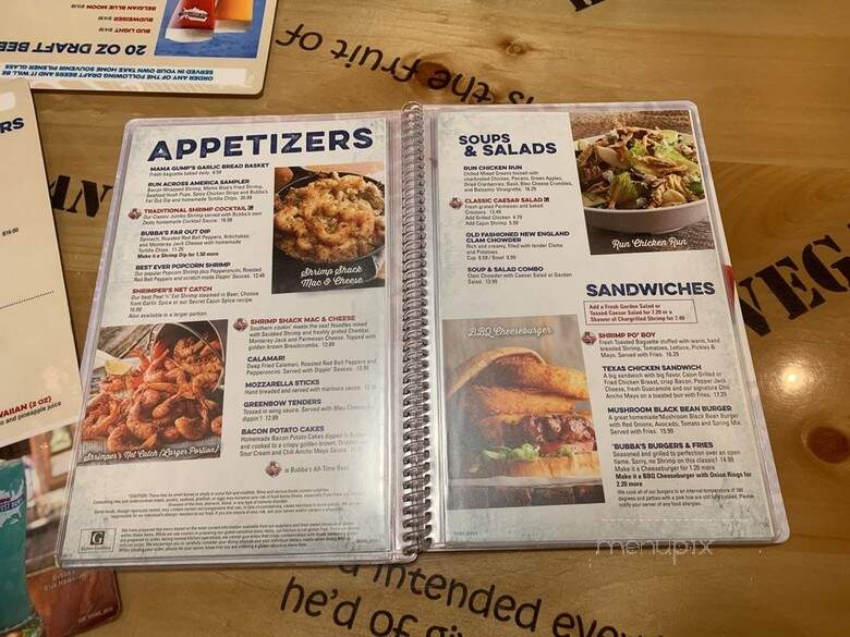 Bubba Gump Shrimp Co. - Edmonton, AB menu_pic