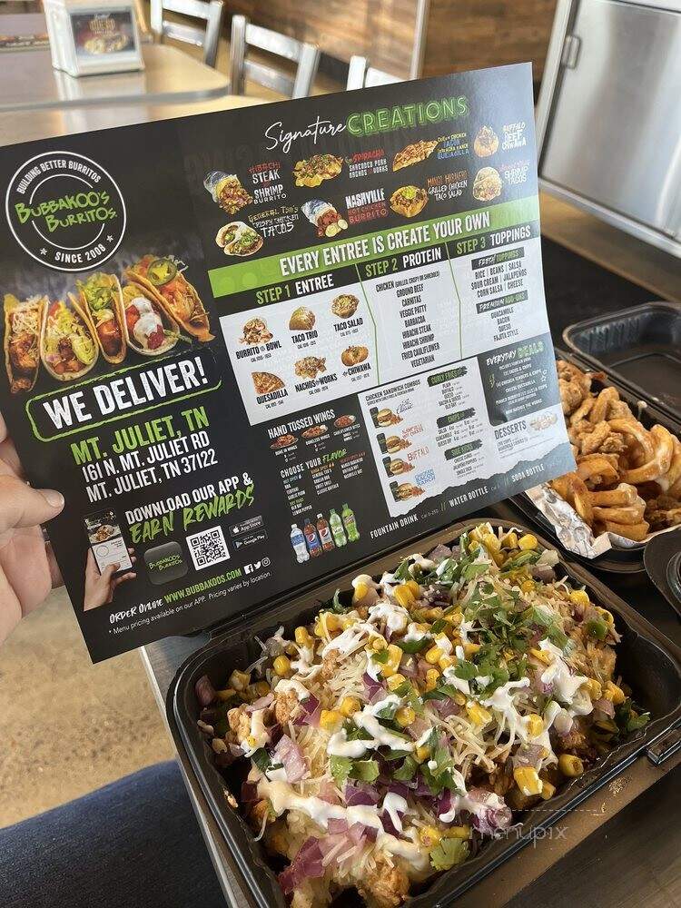 Bubbakoo's Burritos - Mt. Juliet, TN menu_pic