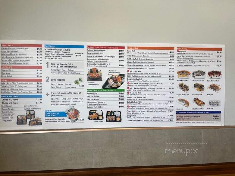 Bowl K Poke & Roll - San Jose, CA menu_pic