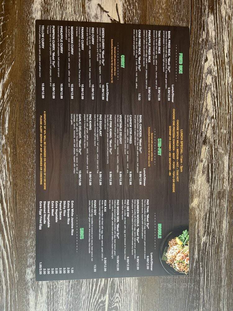 My Thai Cafe - Denver, CO menu_pic