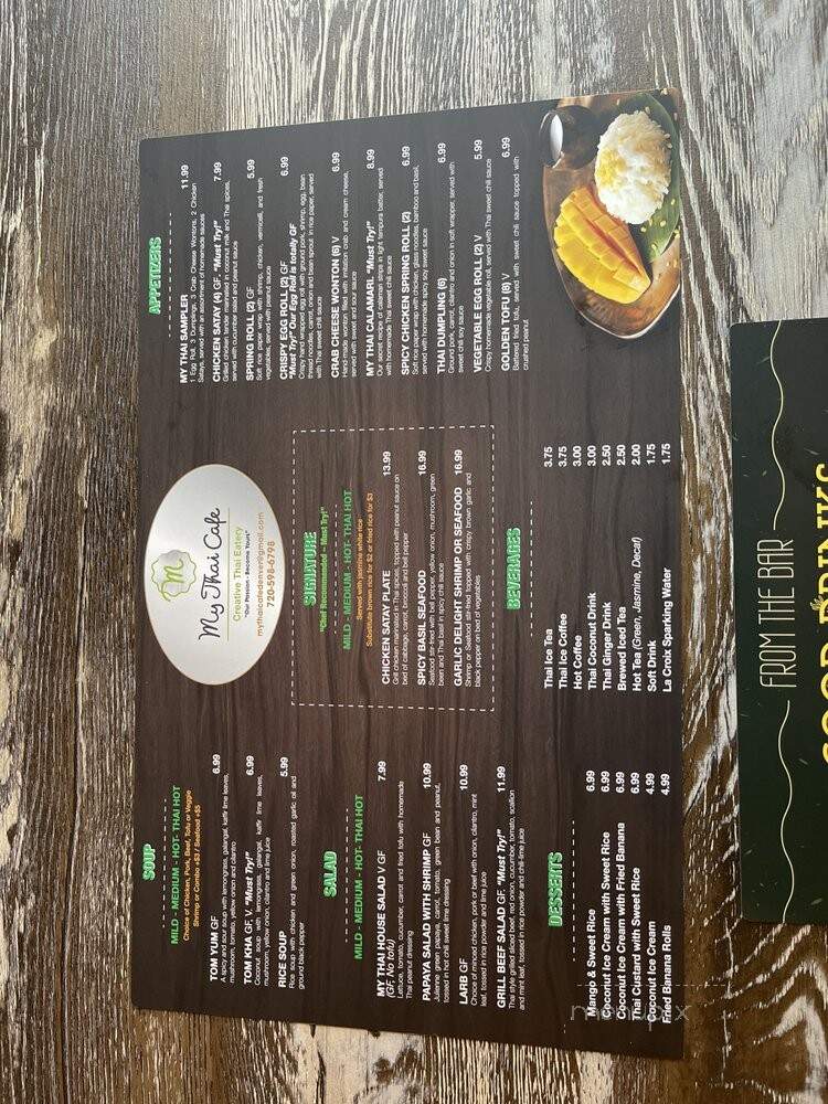My Thai Cafe - Denver, CO menu_pic