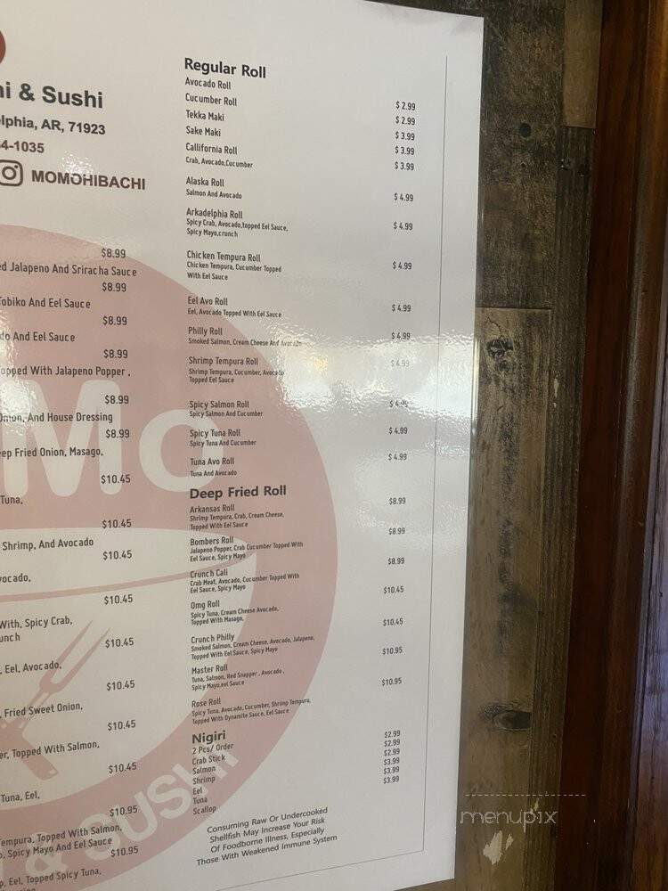 MoMo Hibachi & Sushi - Arkadelphia, AR menu_pic