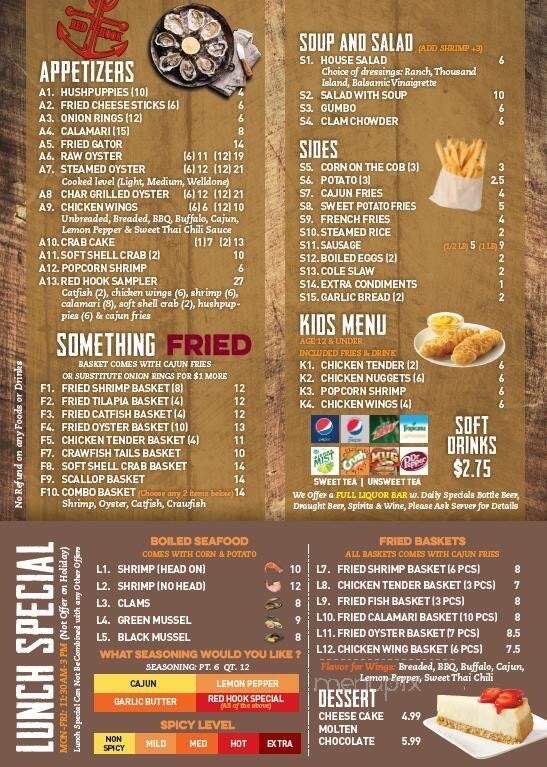 Red Hook Cajun Seafood & Bar - Memphis, TN menu_pic
