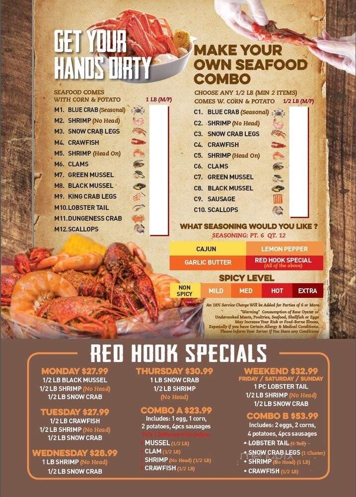 Red Hook Cajun Seafood & Bar - Memphis, TN menu_pic