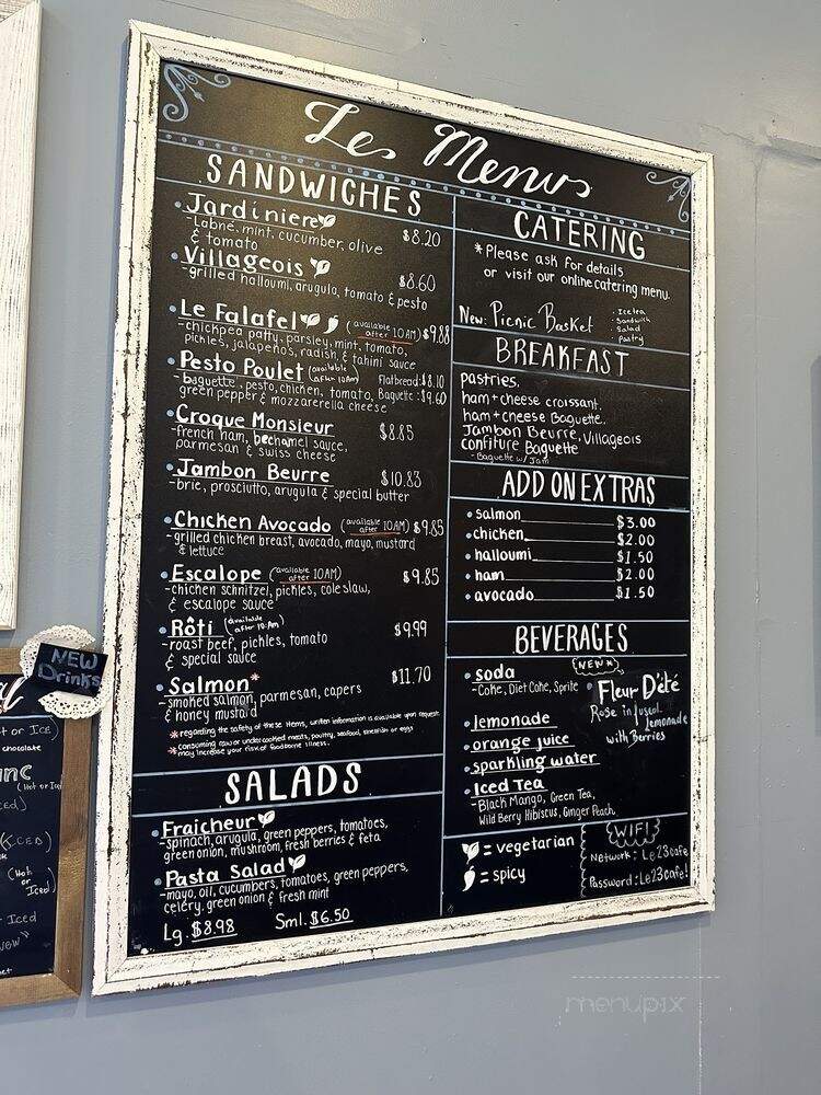 Le Vingt Trois Cafe & Bakery - Herndon, VA menu_pic