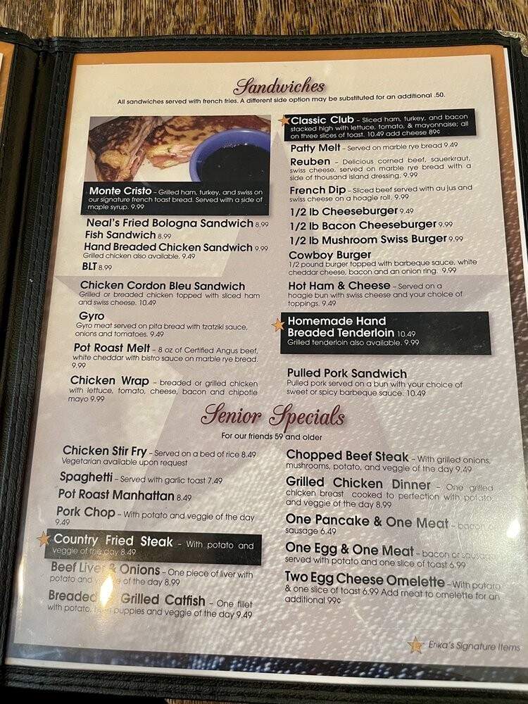 Erika's Place - Noblesville, IN menu_pic