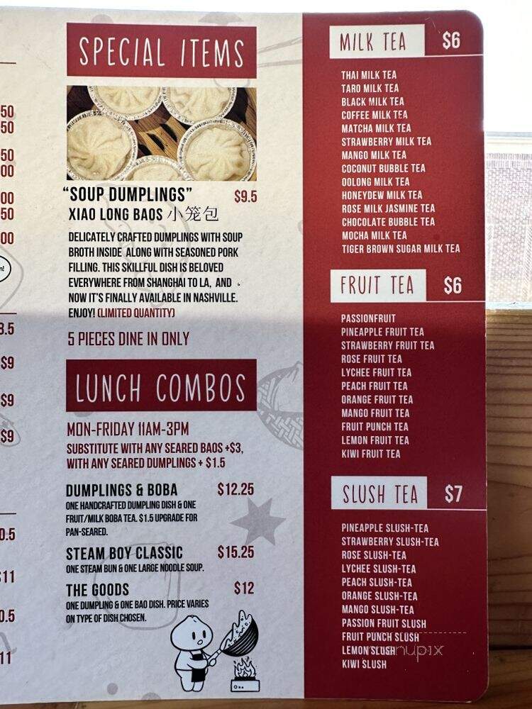 Steamboys - Nolensville, TN menu_pic