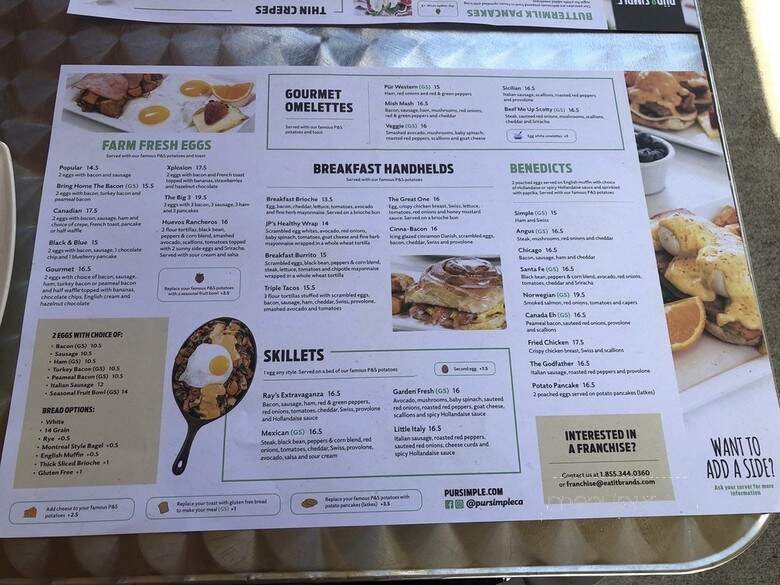 Pur & Simple - Oakville, ON menu_pic