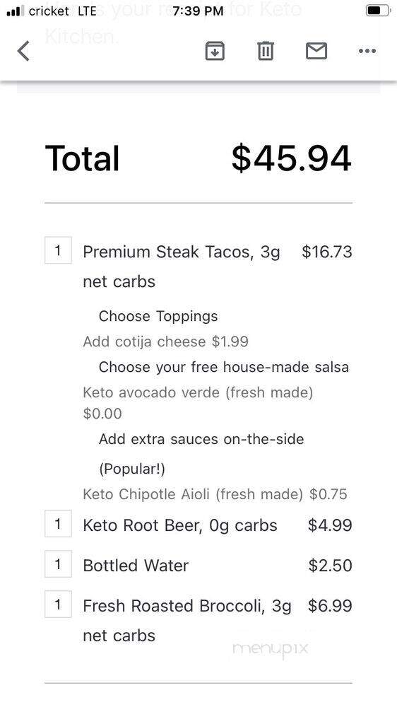 Keto Kitchen - Austin, TX menu_pic