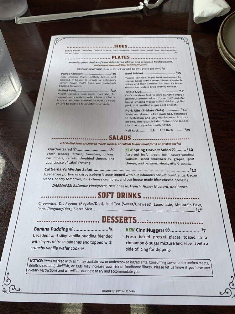 JT's BBQ & Ribs - North Wilkesboro, NC menu_pic