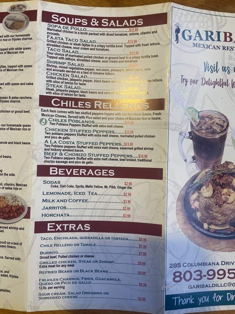 Garibaldi - Columbia, SC menu_pic