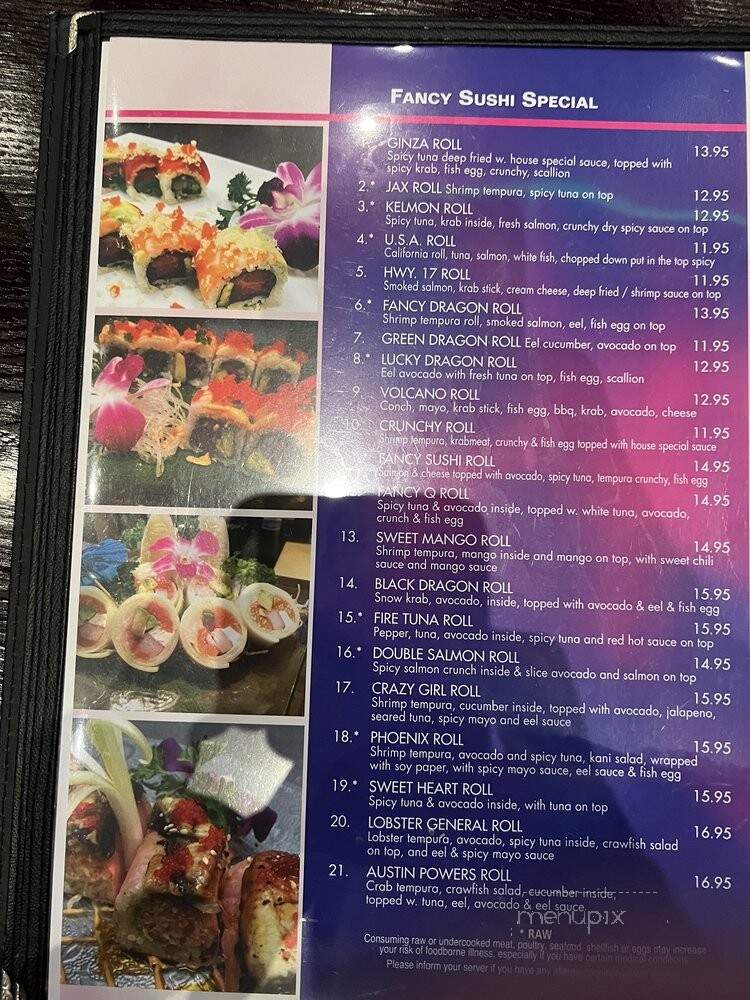 Fancy Sushi Asian Fusion - Jacksonville, FL menu_pic