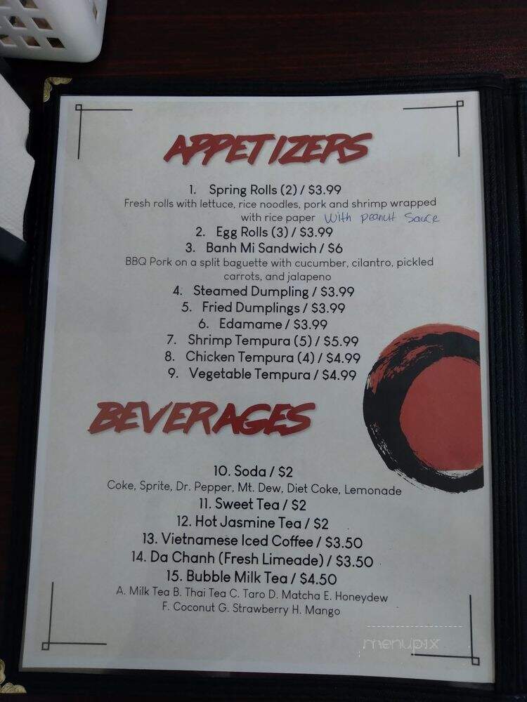 Pho Real - Clarksville, TN menu_pic