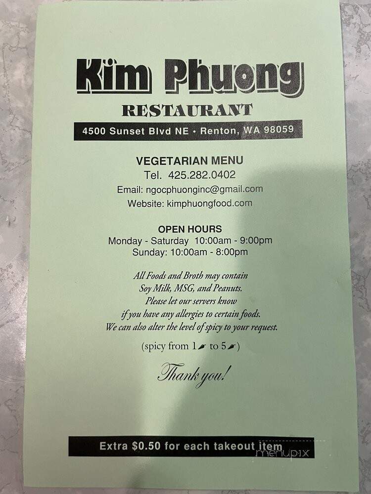 Kim Phoung - Renton, WA menu_pic