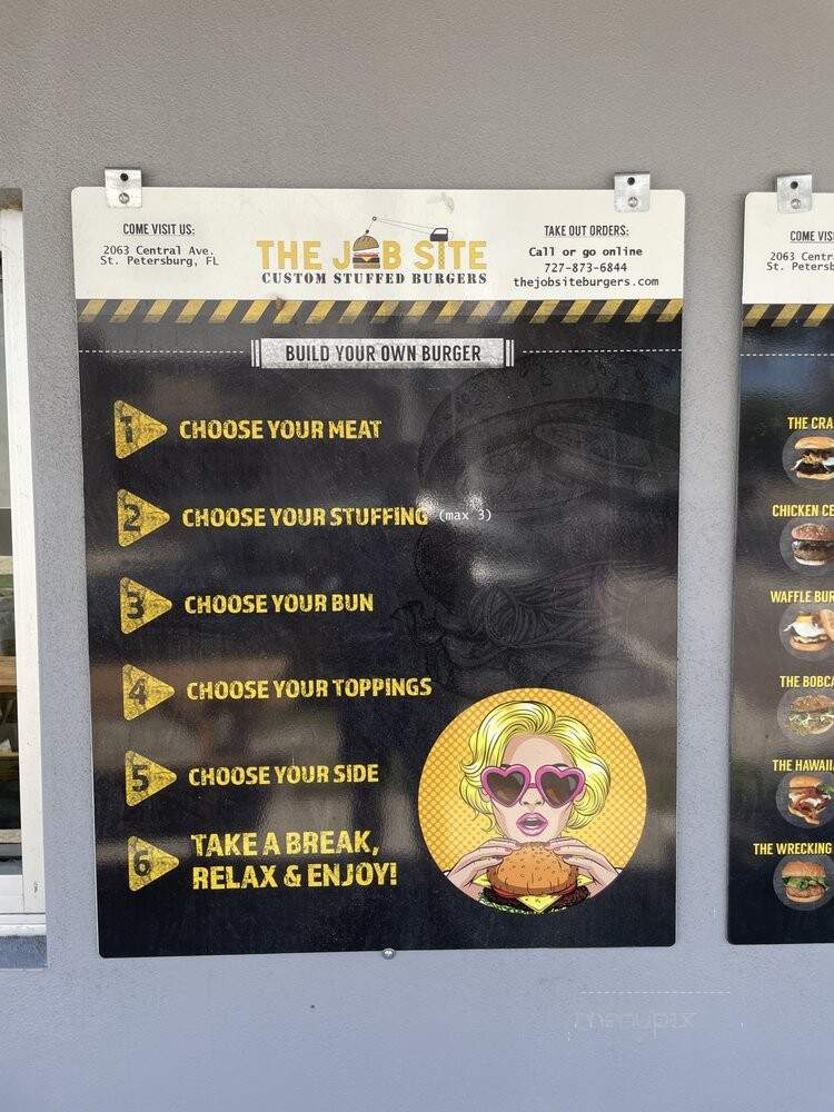 The Job Site Burgers - St. Petersburg, FL menu_pic
