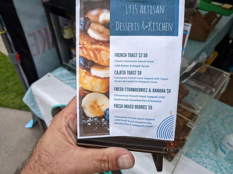 1935 Artisan Desserts & Kitchen - San Diego, CA menu_pic