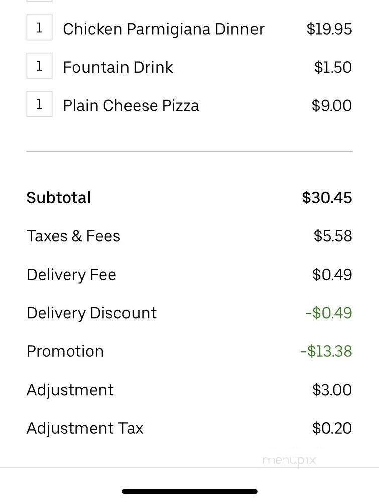 Nonna Maria Brick Oven Pizza - North Bergen, NJ menu_pic