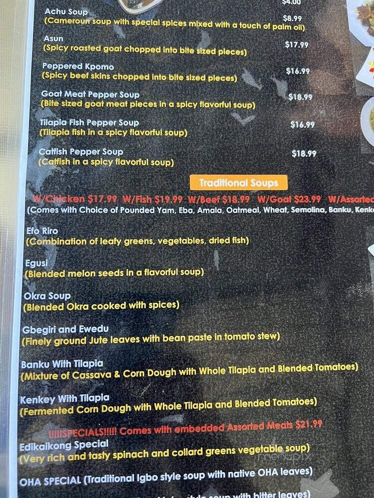 Trices - San Antonio, TX menu_pic
