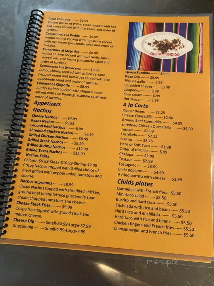 El Agavero Mexicano - Jamestown, NC menu_pic